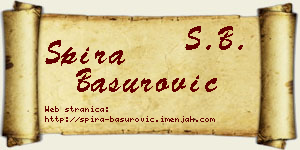 Spira Basurović vizit kartica